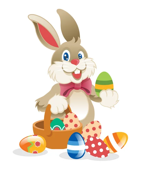 Conejo de Pascua. Ilustración vectorial — Vector de stock