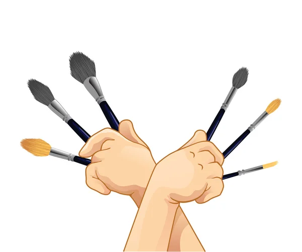 Brush for makeup. Vector illustration — Stock Vector