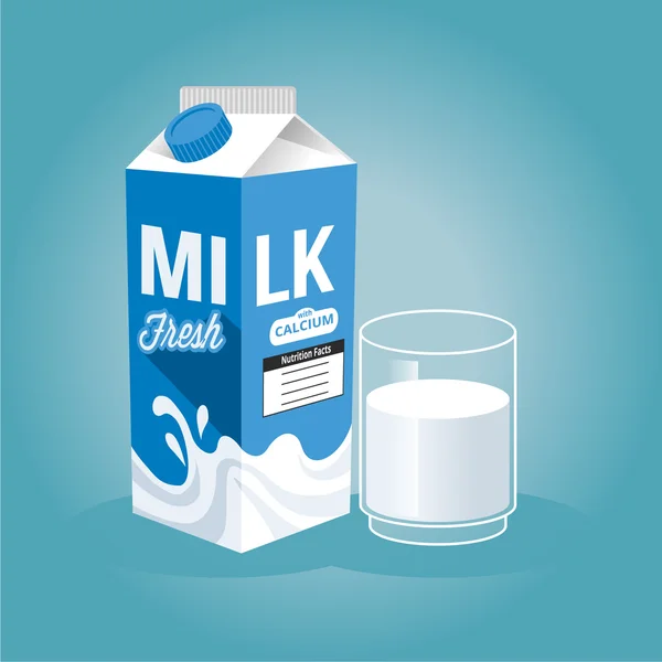 Ilustración de leche vectorial — Vector de stock