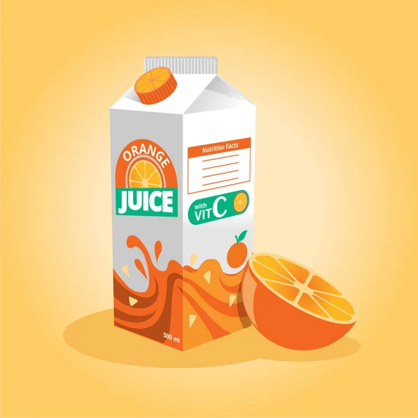 Ilustração de suco de laranja vetorial —  Vetores de Stock