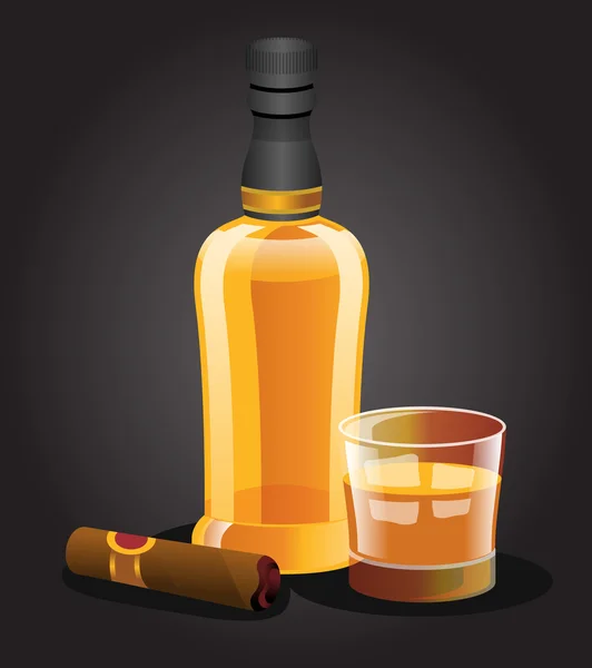 Illustrazione del whisky vettoriale — Vettoriale Stock