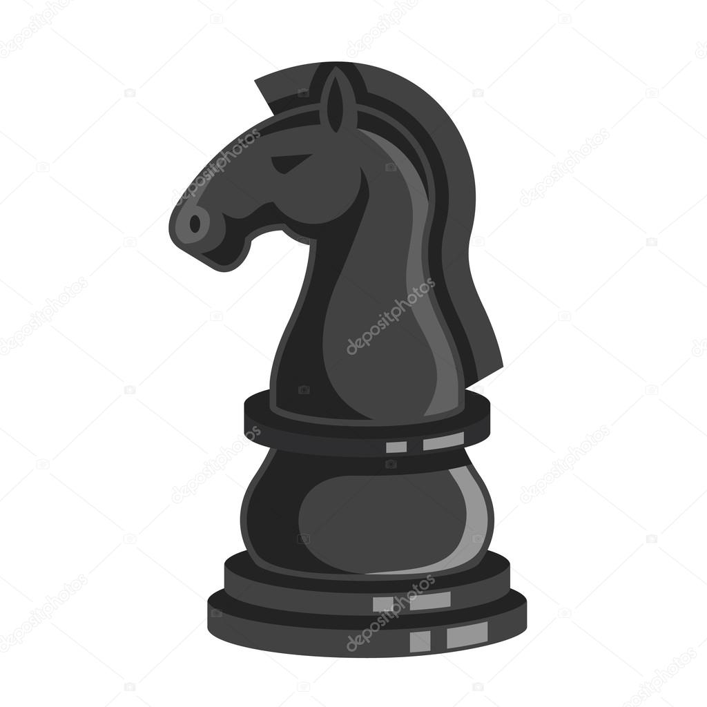 Vector chess knight illustration