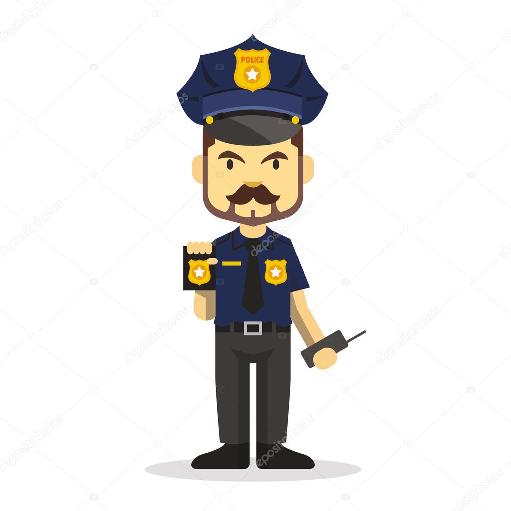 Policeman mascot vector illustration