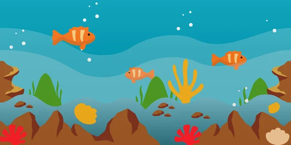 Vector sea game background — Stock Vector