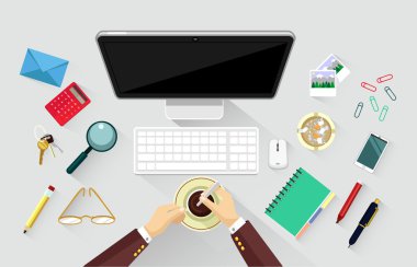 Vektör çalışma alanı düz çizim