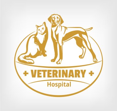 Pet clinic logo. Vector illustration clipart