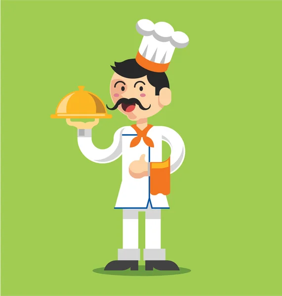 Vector cozinhar ilustração plana —  Vetores de Stock