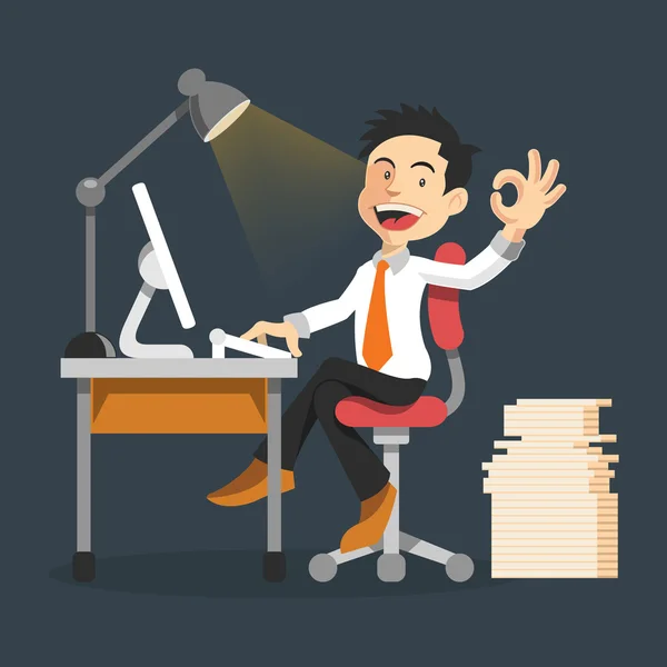 Buen trabajo. Ilustración plana del vector — Vector de stock