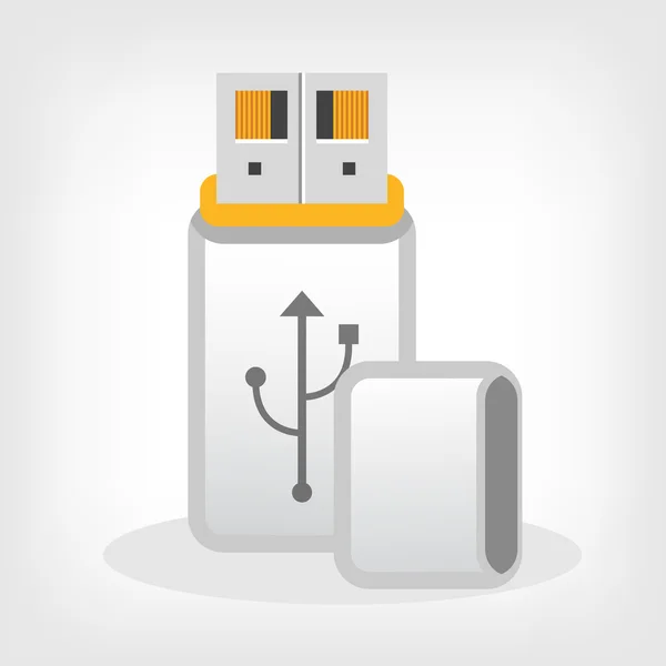 Vector USB Flash Drive ilustración — Vector de stock