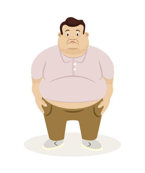 Толстяк. Векторная плоская иллюстрация

