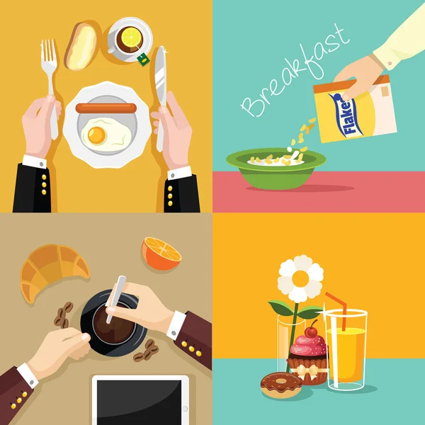 Ensemble d'illustrations vectorielles pour aliments — Image vectorielle