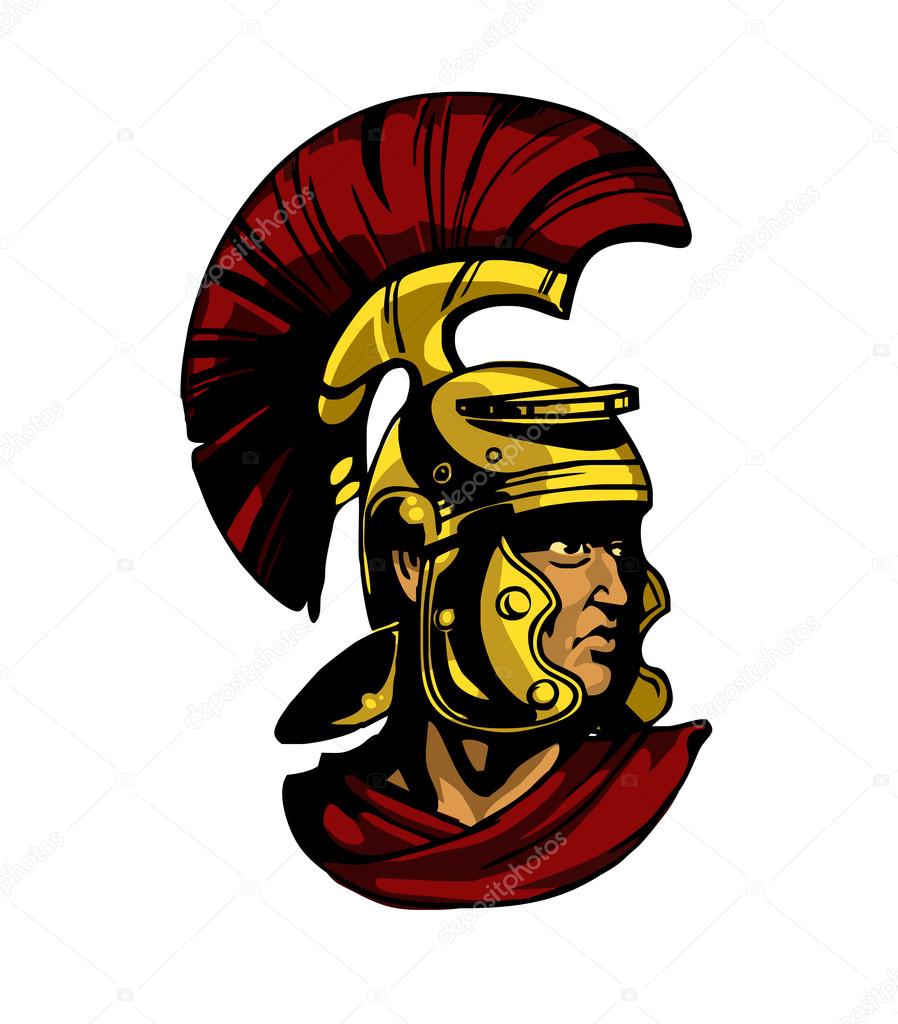 Vector gladiator head illustration