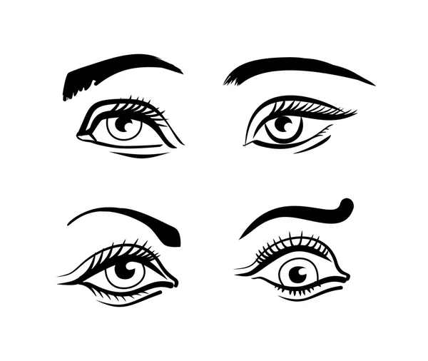 Набор векторных глаз — стоковый вектор