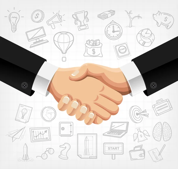 Business handshake vector illustration