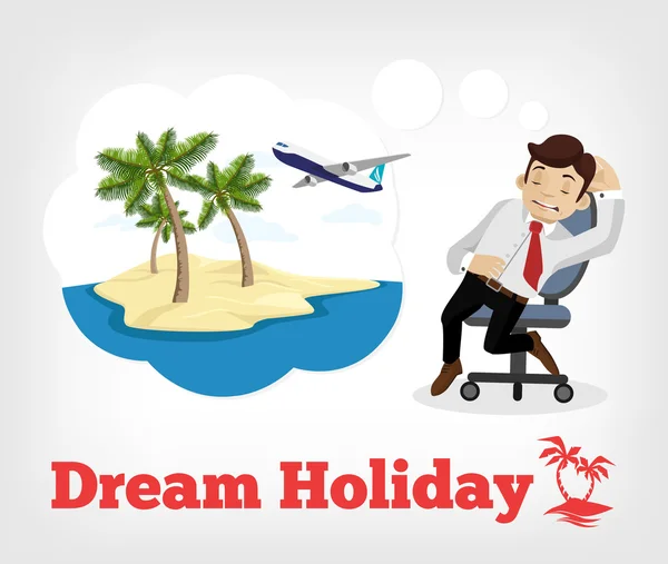 Dream holiday. Vector flat illustration — Stock Vector