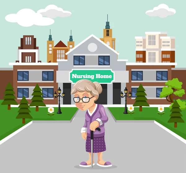 特別養護老人ホームのベクトル図 — ストックベクタ
