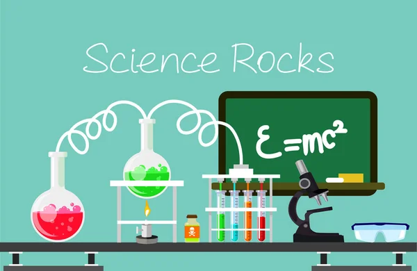 Química vetor plana ilustração — Vetor de Stock