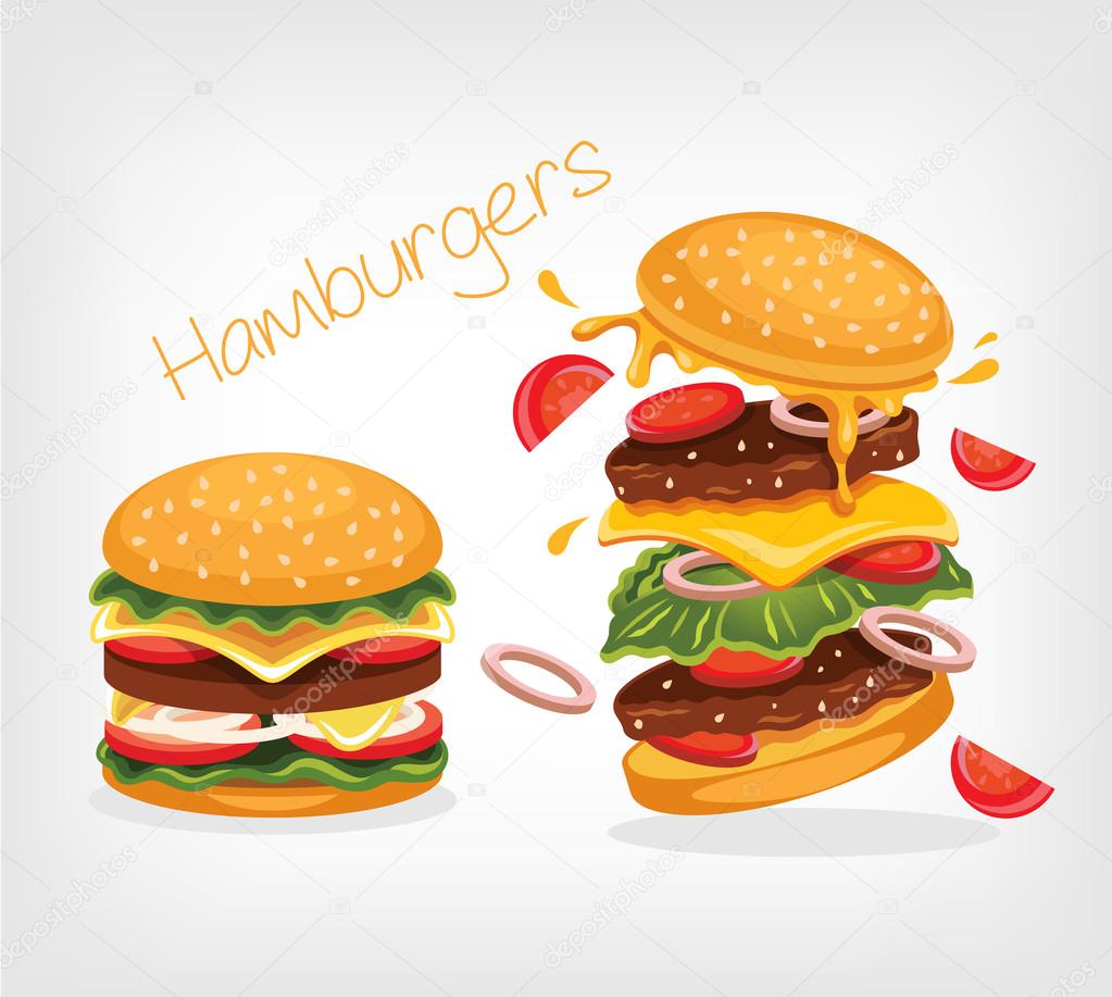 Vector fast food illustration