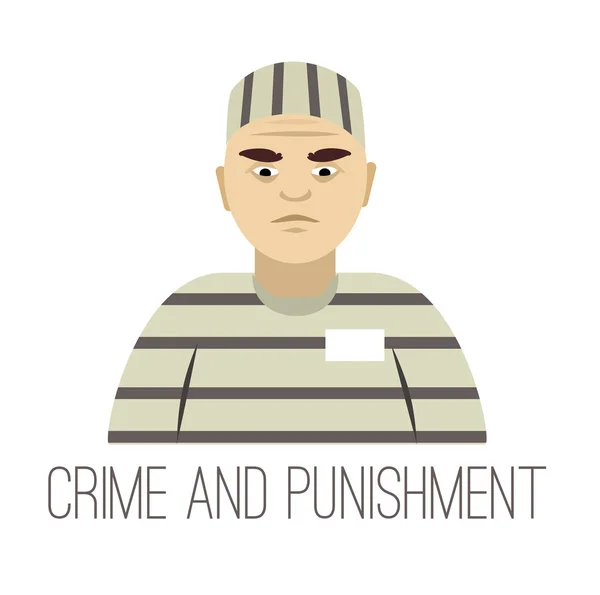 Criminele platte vectorillustratie — Stockvector