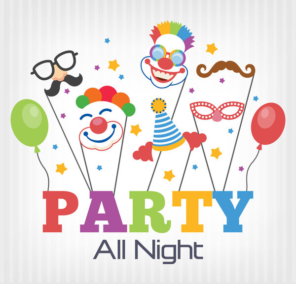 Vector party flat illustration