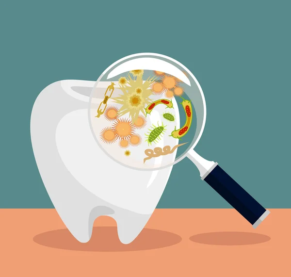 Illustrazione dentale piatto vettoriale — Vettoriale Stock