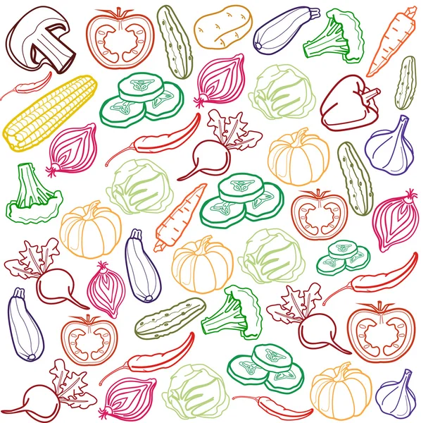 Vector vegetables background Stock Vector