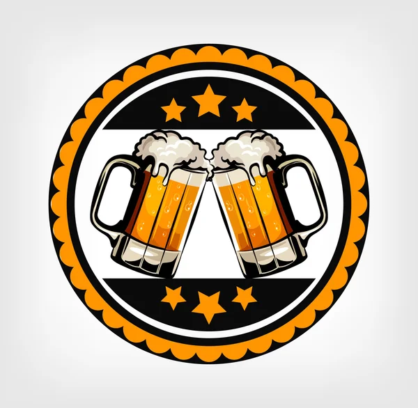 Étiquette de bière. Illustration vectorielle — Image vectorielle