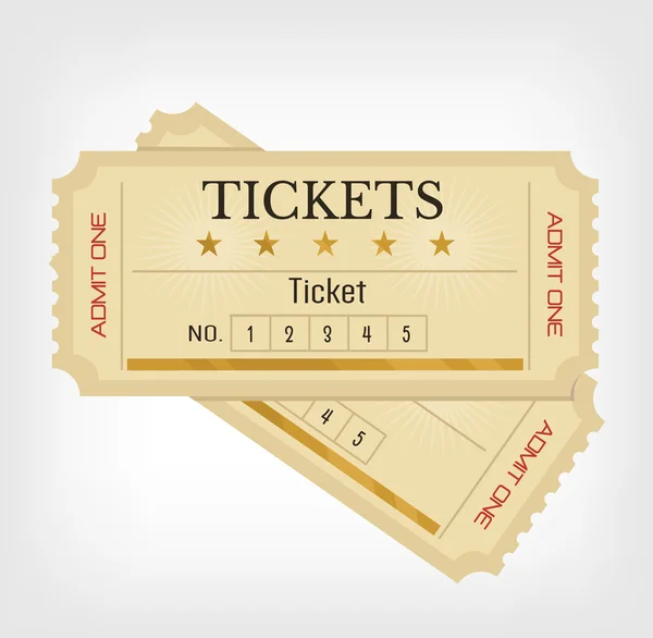 Vektor Flattickets Illustration — Stockvektor