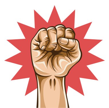 vektör yumruk düz çizim