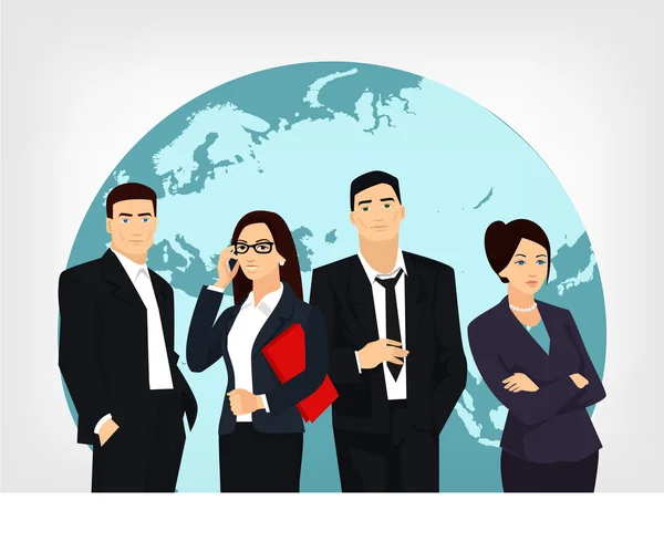 Business team. Vector flat illustration — Stockvector