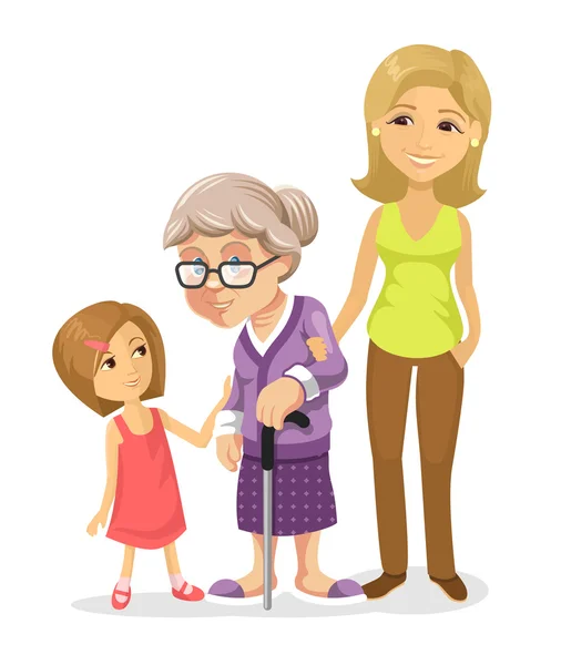 Familia vectorial ilustración plana — Vector de stock