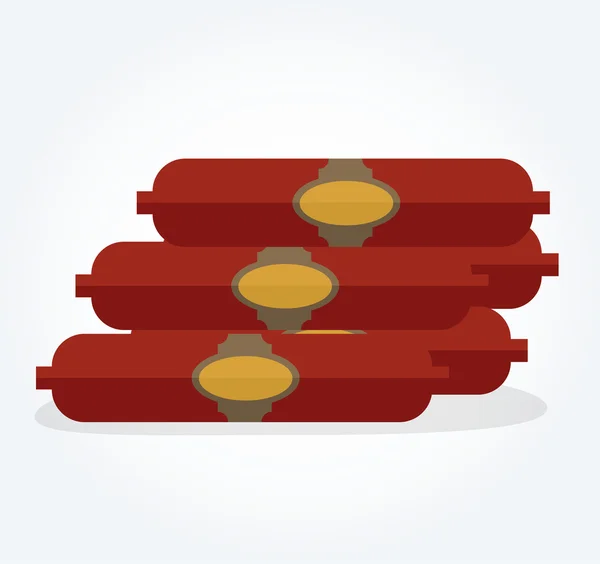 Vector sausage flat illustration — 图库矢量图片