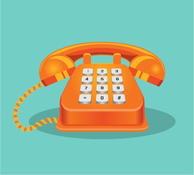 Vektör telefon karikatür çizim