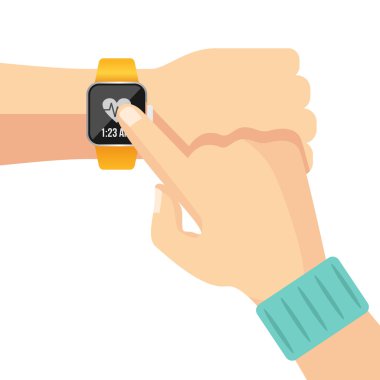 Sporcu seyretmek. Vektör düz çizim