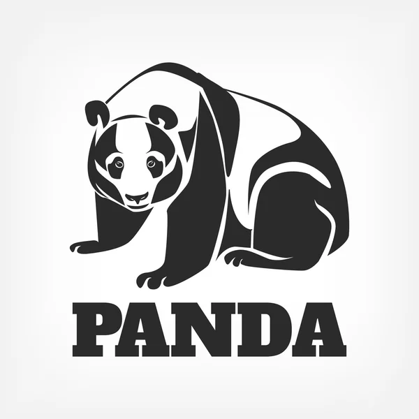 Vector panda negro ilustración — Archivo Imágenes Vectoriales