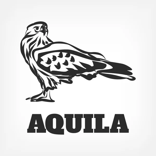 Aquila. Icona vettoriale nera — Vettoriale Stock