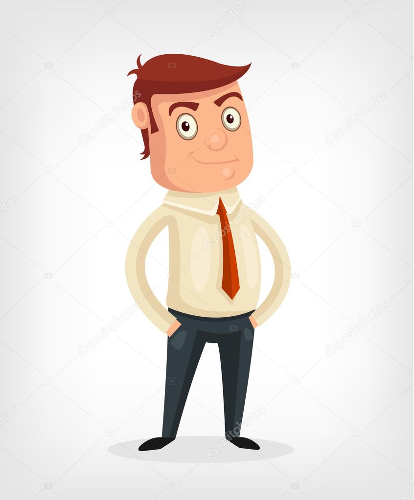 Vector businessman flat cartoon illustration