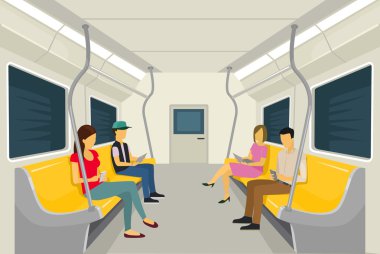 Vektör metro düz çizim