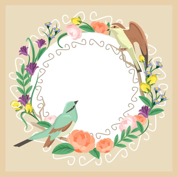 Illustration vectorielle de carte florale — Image vectorielle