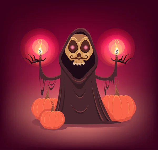 Halloween Tod Vektor Cartoon Illustration — Stockvektor