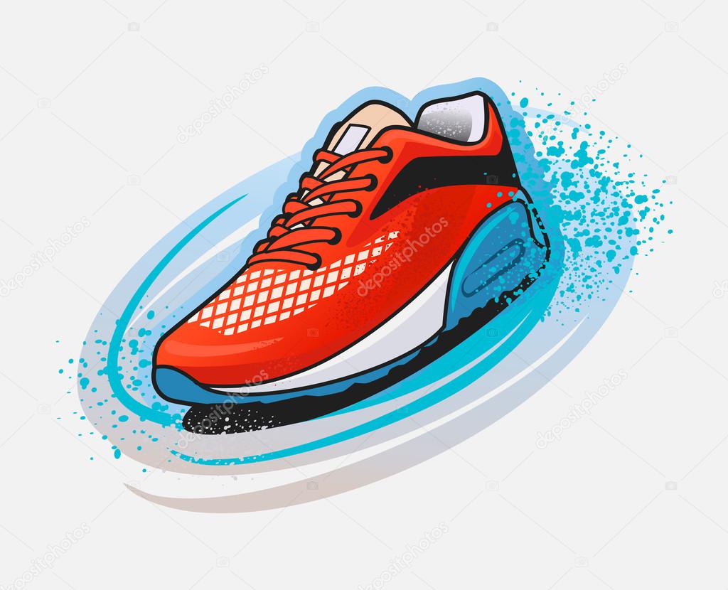 Vector shoes graffiti illustration