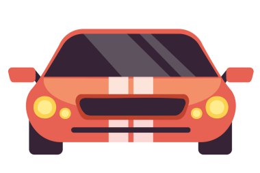 Sport car race speedway track automobile concept. Vector cartoon graphic design element illustration