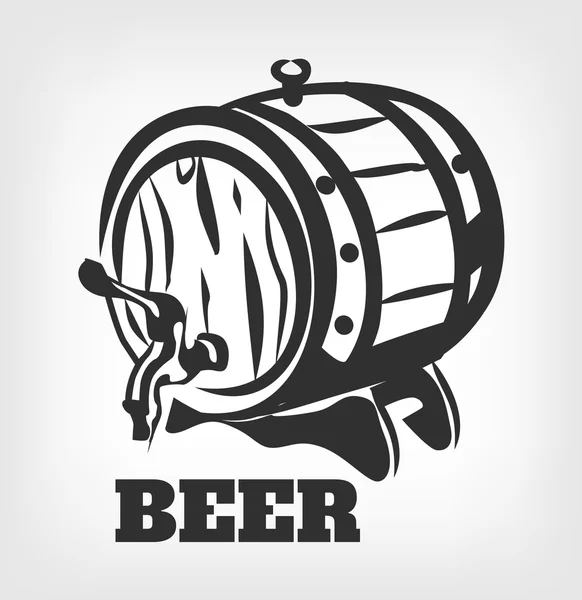 Vektor bryggeri svart icon logo illustration — Stock vektor