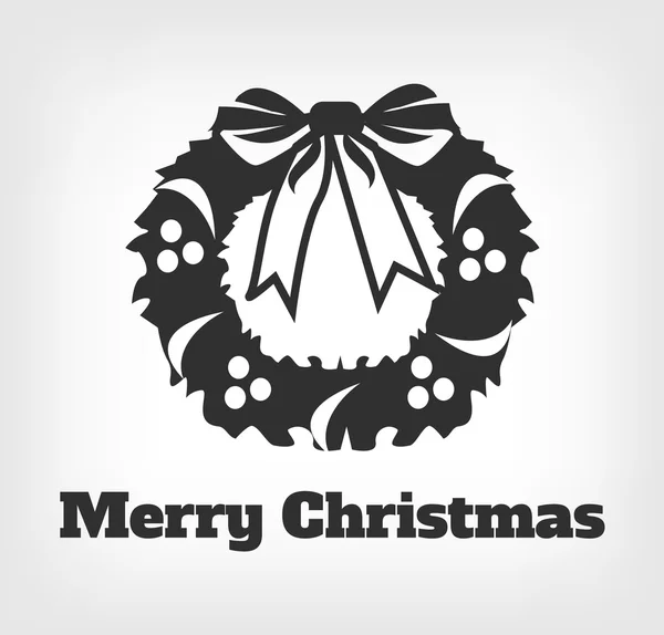 Veselé Vánoce. Vektorové ilustrace černé ikony logo — Stockový vektor