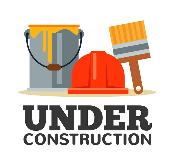 Under construction vector flat illustration — Stock Vector