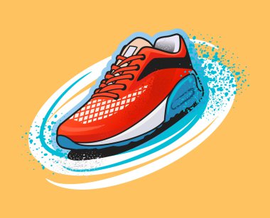 Vektör ayakkabı grafiti çizim