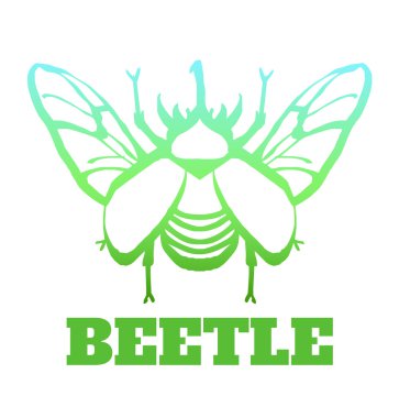 Vektör böceğin anahat simge tasarlamak