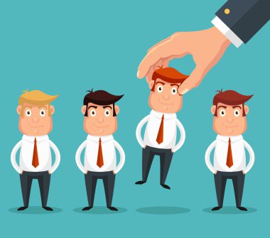 En iyi aday toplama el. Vektör düz çizim