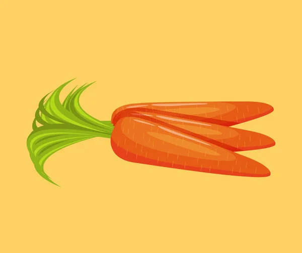 Морковь. Векторная плоская иллюстрация — стоковый вектор