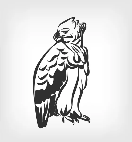 Harpy vetor ícone preto logotipo ilustração — Vetor de Stock